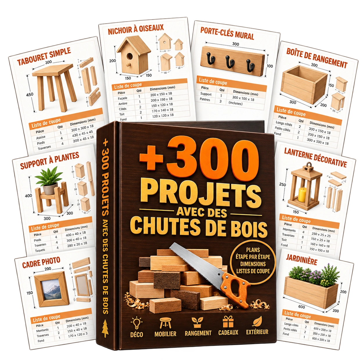 +300 Projets avec des Chutes de Bois